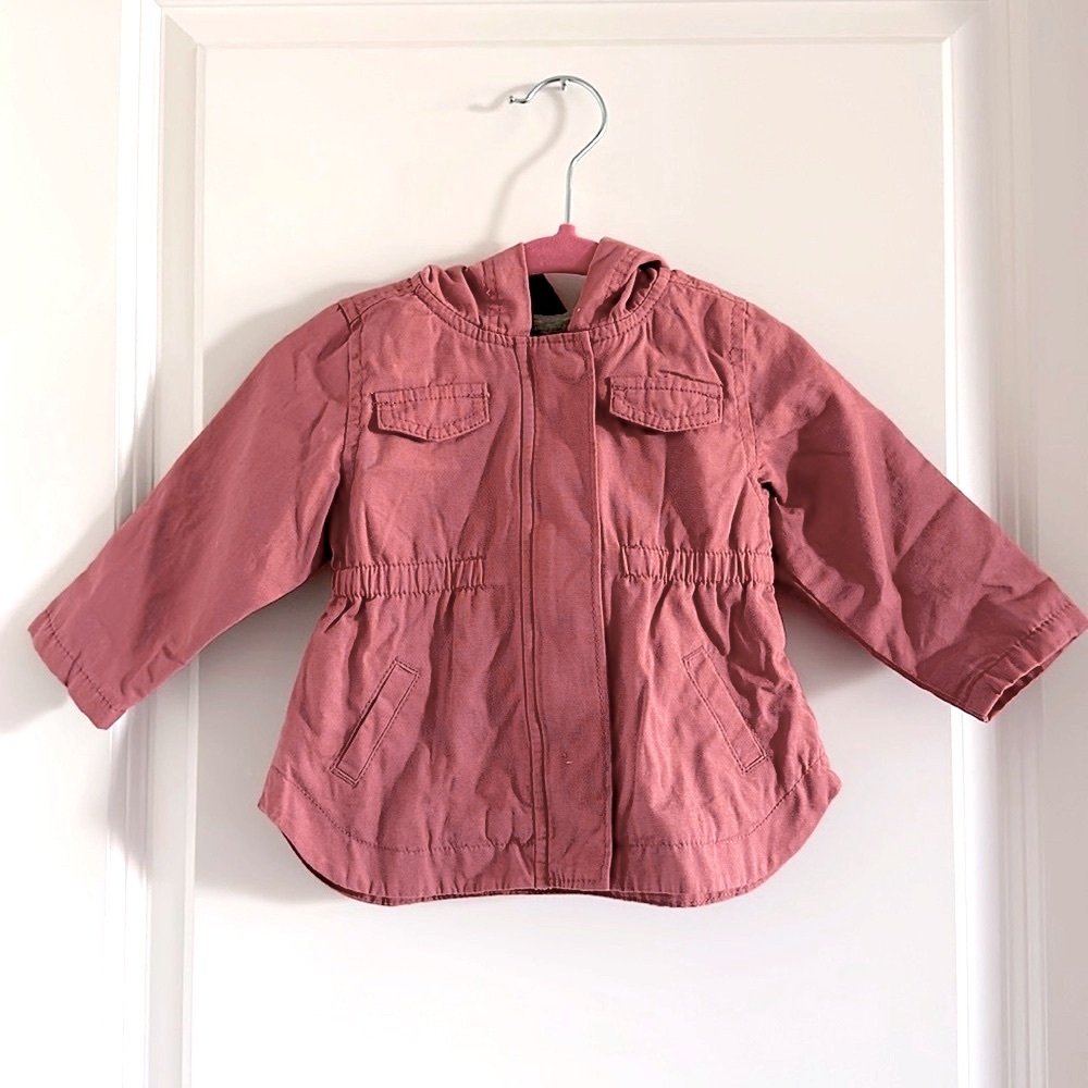 Old Navy Brand Baby Girl Mauve Colored Trench Style Jacket - Size 6-12M